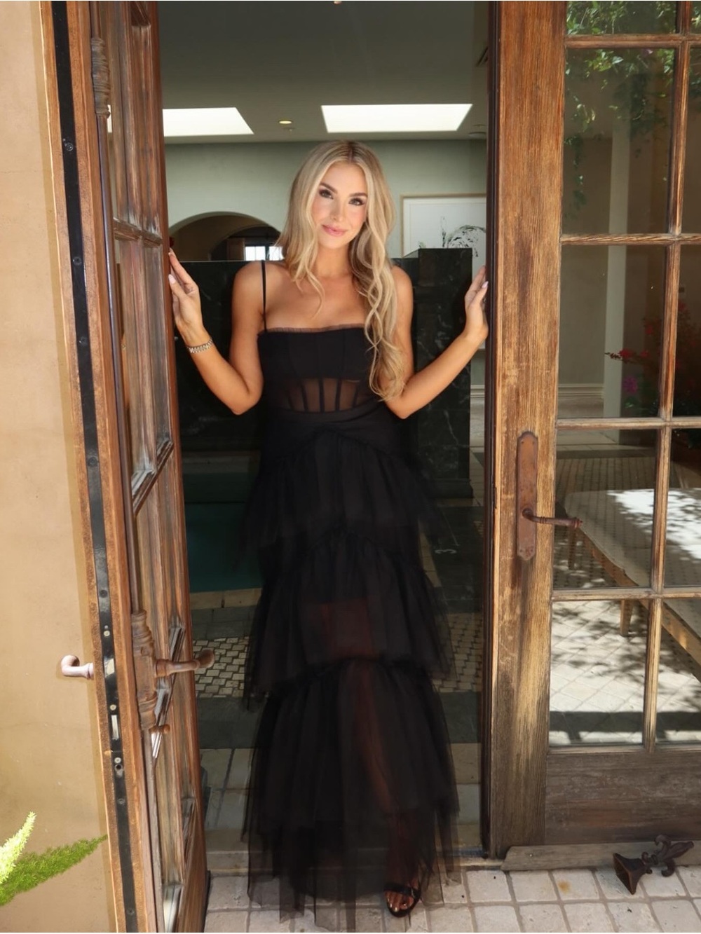 Oly Tiered Ruffle Tulle Gown
BCBGMAXARIA Black Tiered Mesh Maxi Dress - Women